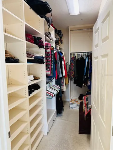 Primary  Walk-In Closet with Built-In Shelves