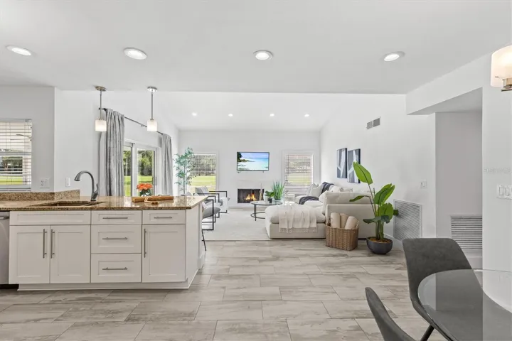 Kitchen looking in to family room