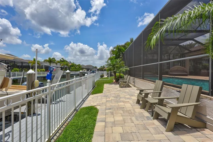 Path from pool to dock