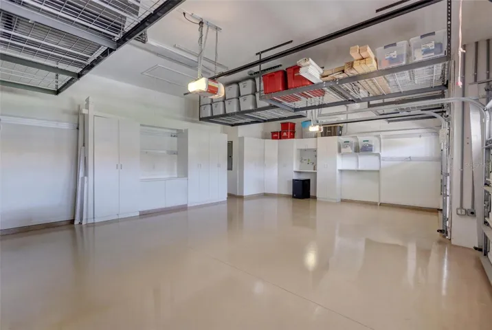 3 car garage with AC and tons of storage