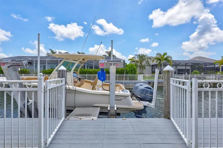 80' of composite dock with water and electric
