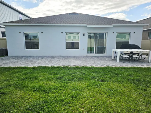 Backyard with Partial Paver