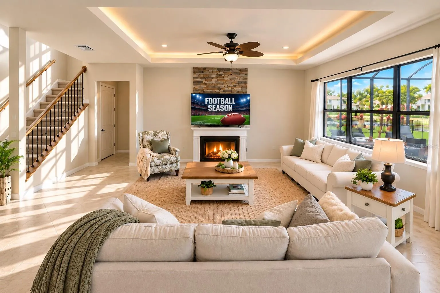 Bright comfortable living room