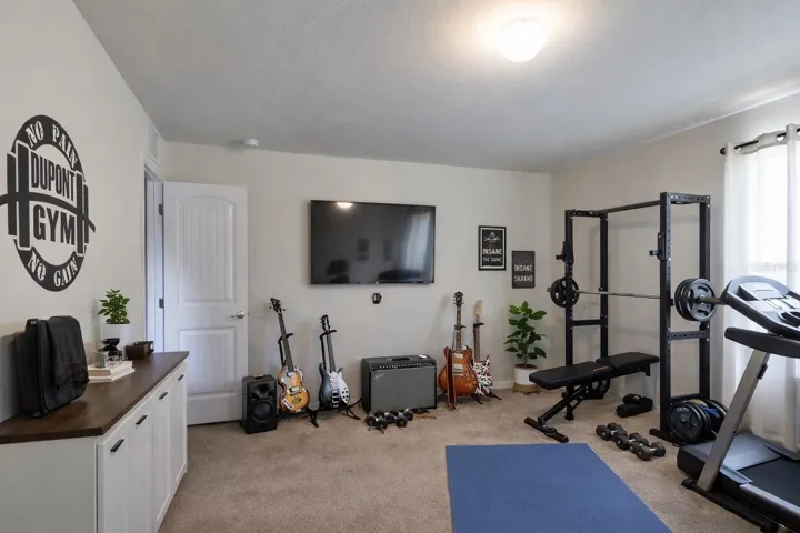 Fifth Upstairs Bedroom Currently Used as a Gym
