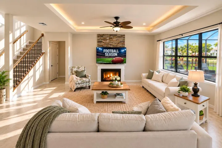 Bright comfortable living room