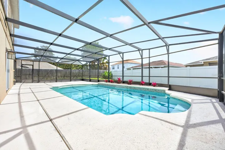 Private screened pool.