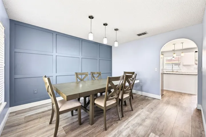 Formal dining with direct access to the kitchen.