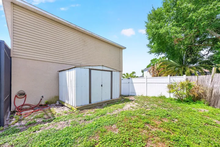 Privacy fenced yard.