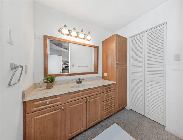 Primary vanity and walk in closet