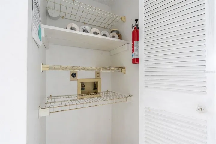 Laundry closet with hook up