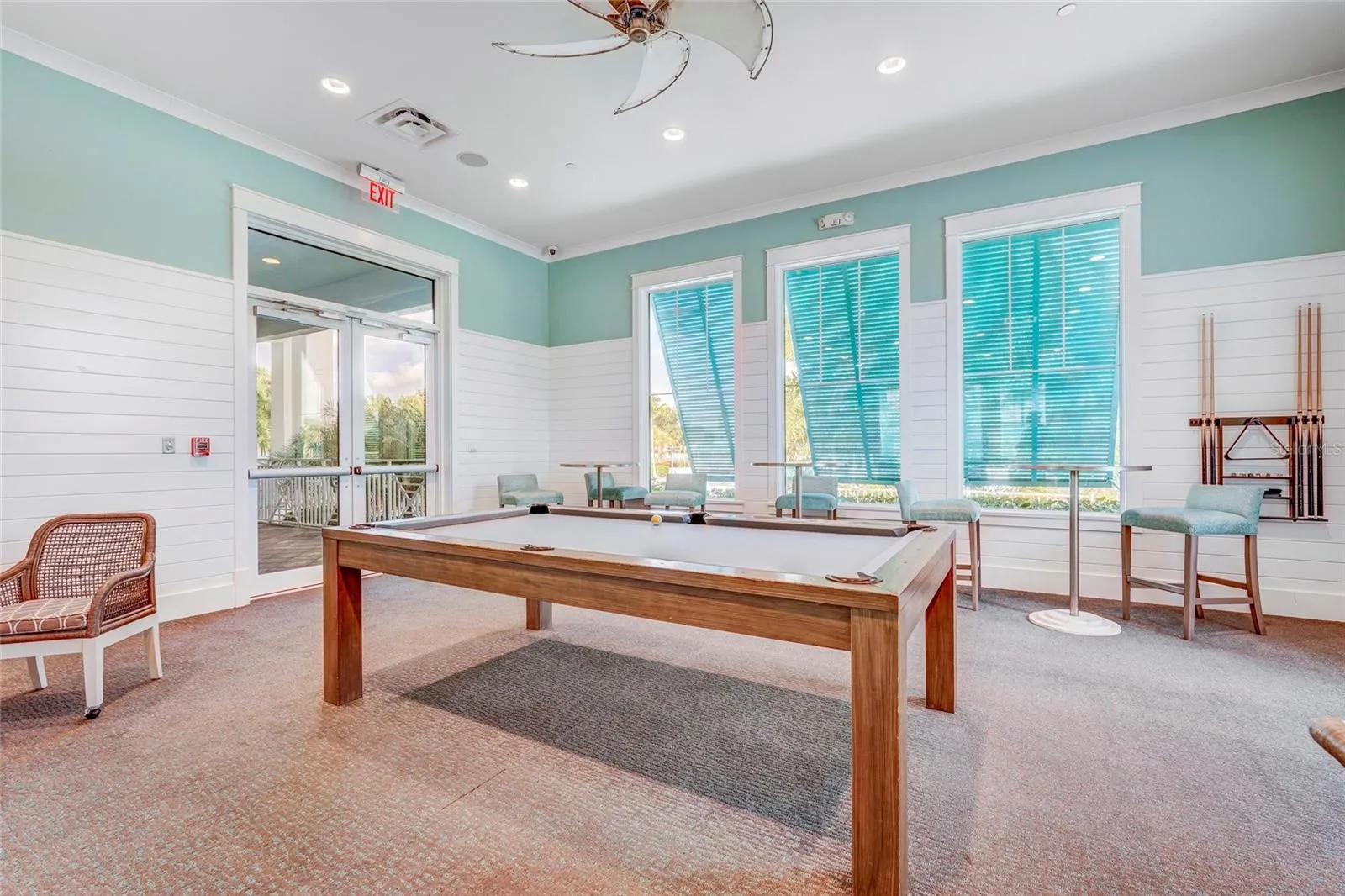 Pool Table in Recreation Room