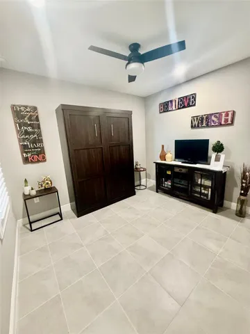 New Queen Murphy Bed closed in bedroom