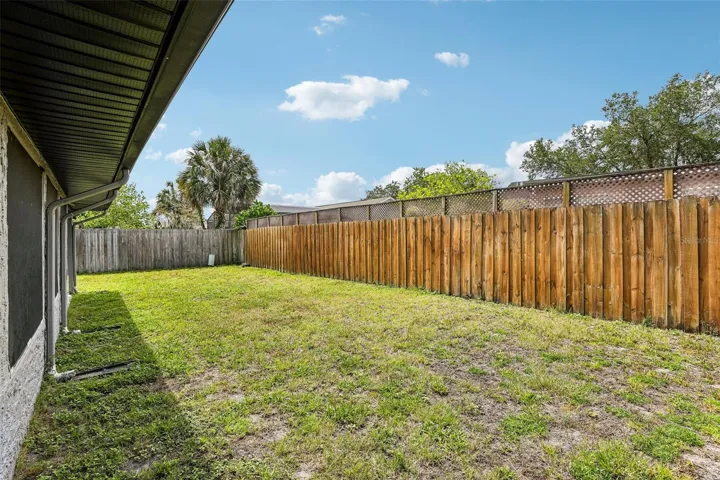 Fully fenced yard.