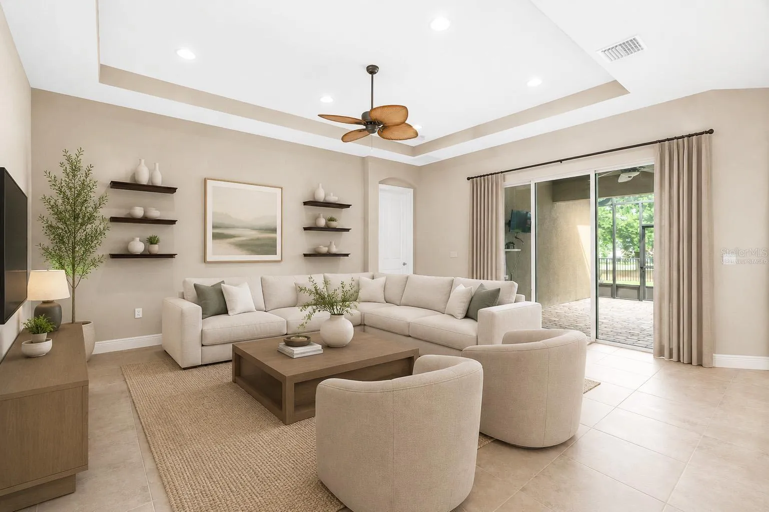 VIRTUALLY STAGED LIVING ROOM