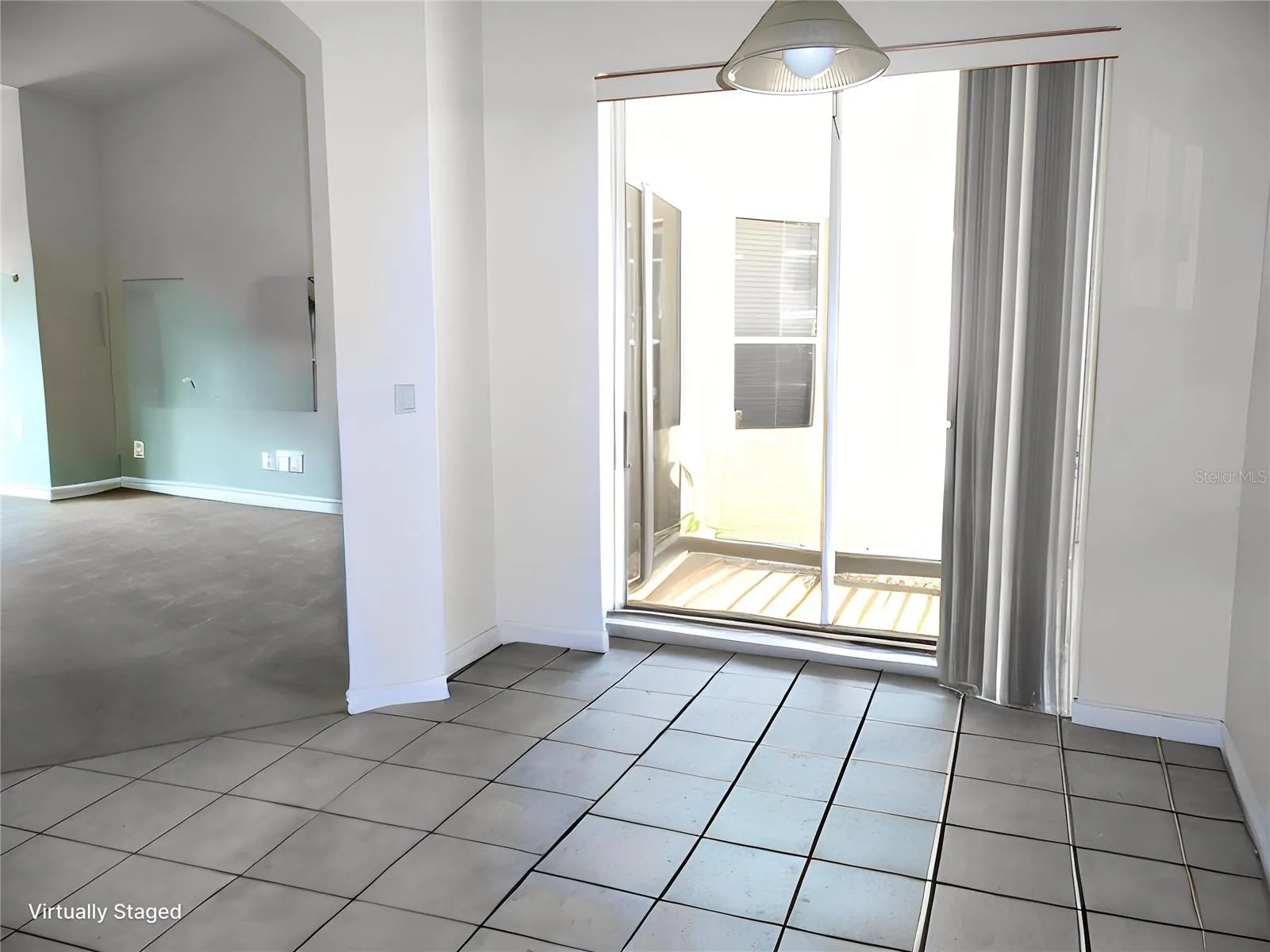 Kitchenette with furniture virtually removed
