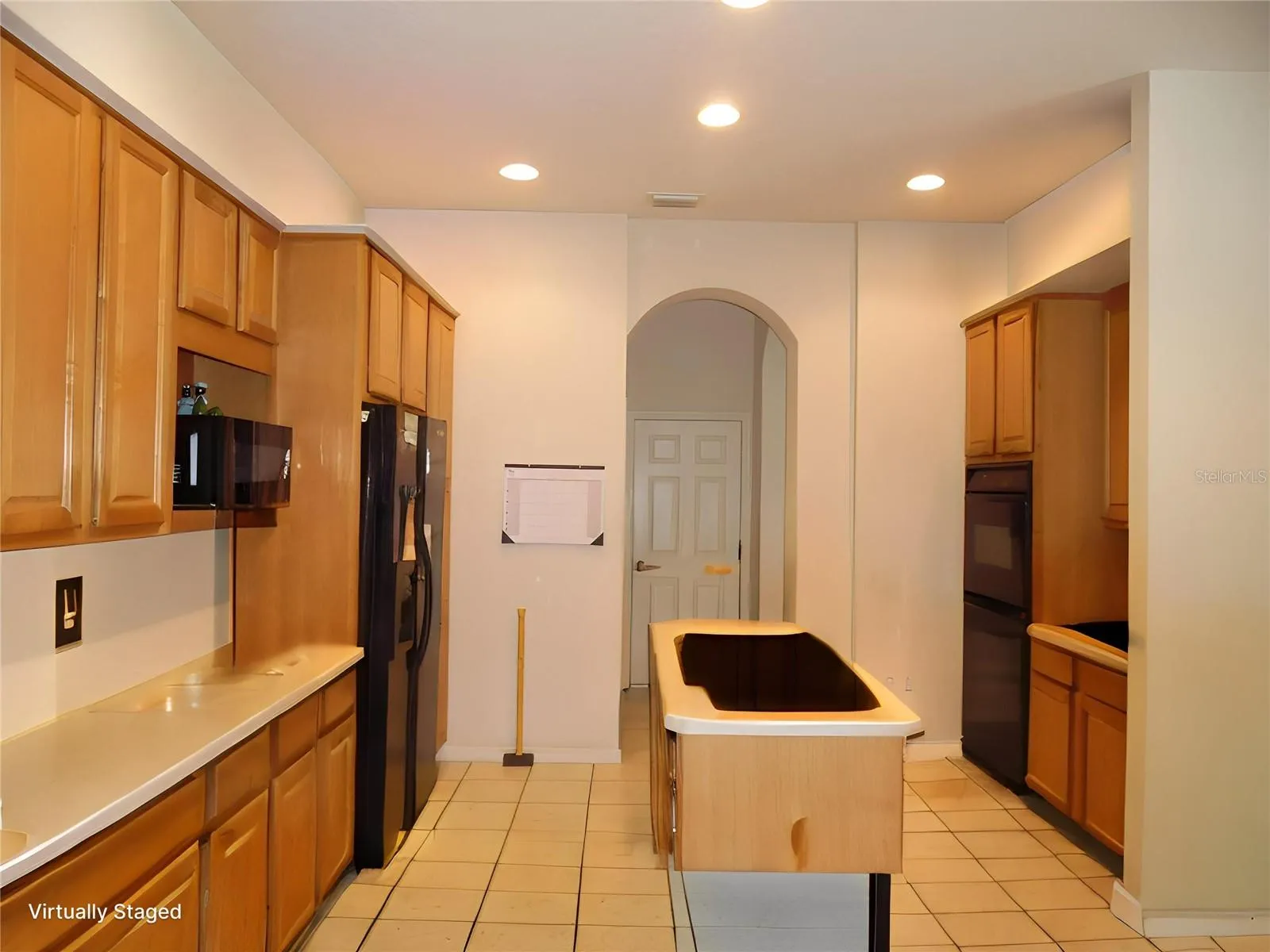 Kitchen with furnishings virtually removed