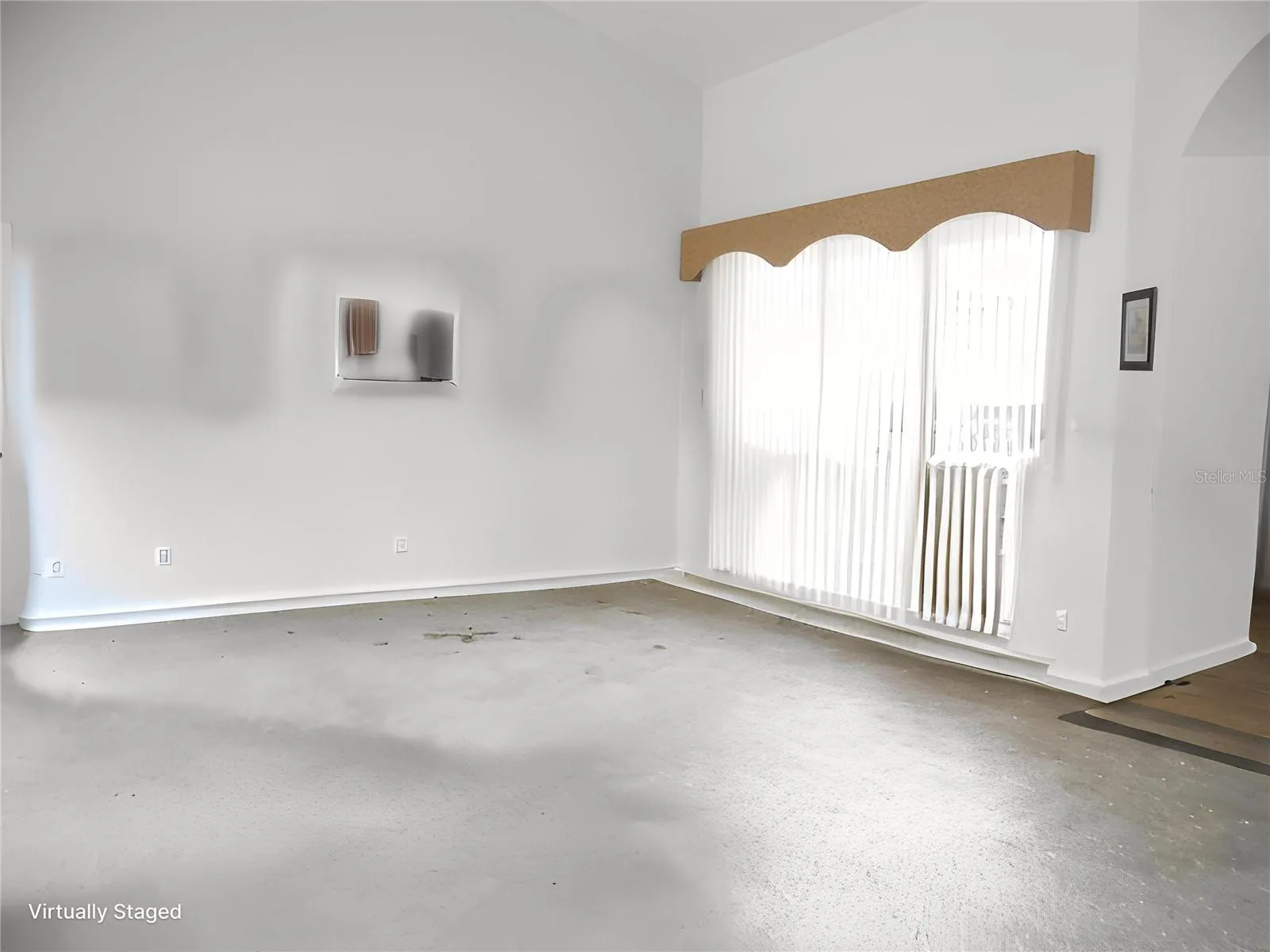 Formal living room with furniture virtually removed