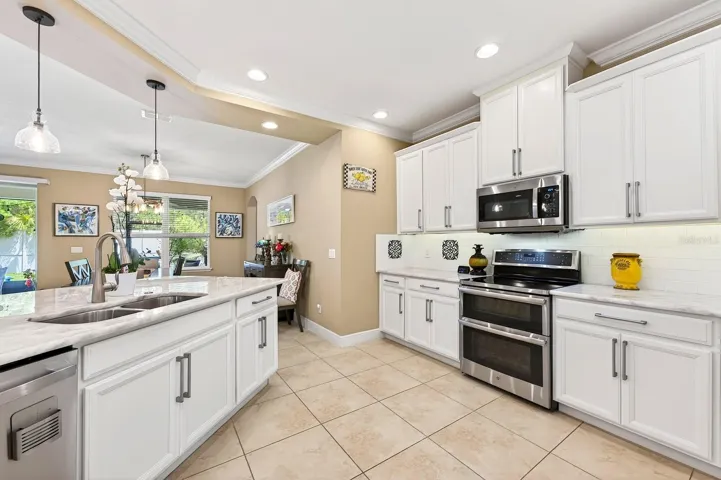 Custom granite countertops.