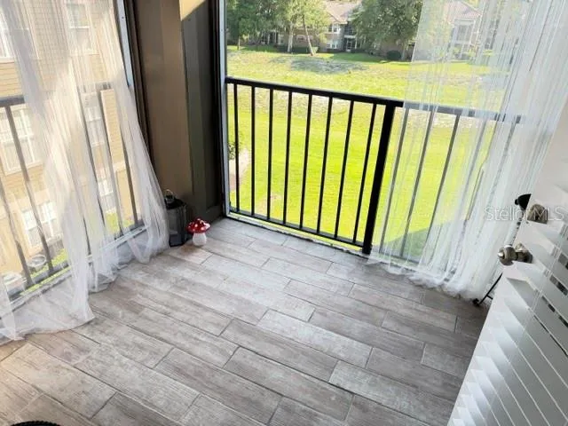 Tiled and screened patio