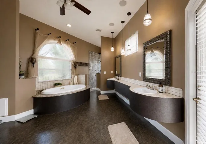 Primary bathroom with jetted tub