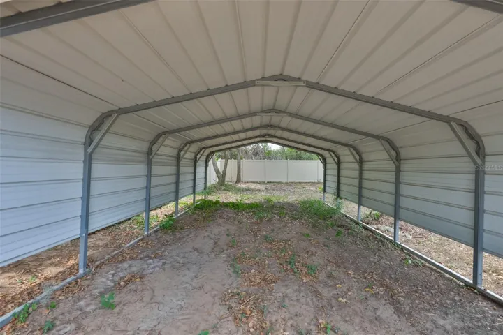 Covered Storage in back yard