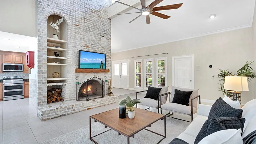 Wood Burning Fireplace
