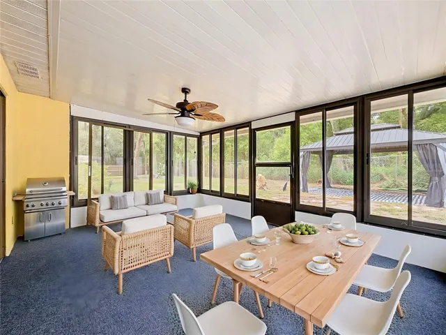 Virtually staged lanai - additional living area
