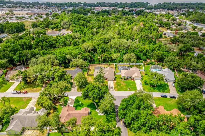 Aerial view of the home.