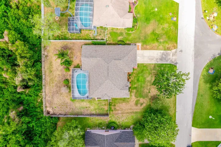 Aerial view of the home.