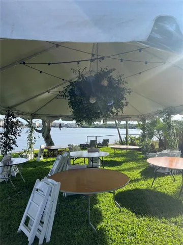 Before - family wedding set up