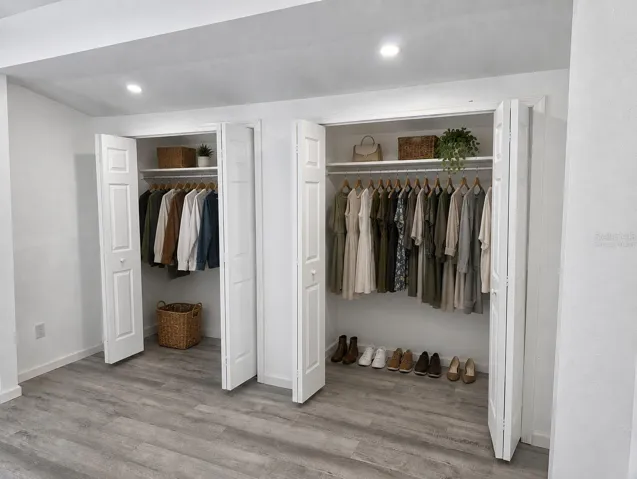 Virtually staged closet