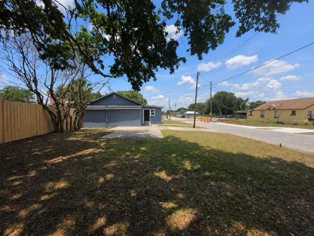Virtually staged to show a fence backyard