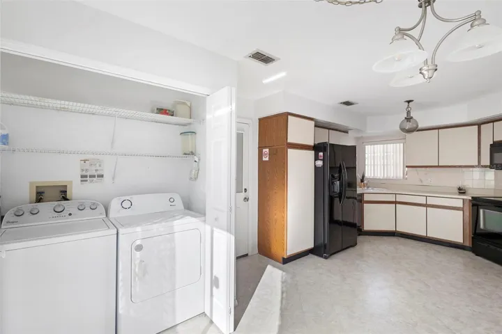 Laundry Closet and Kitchen