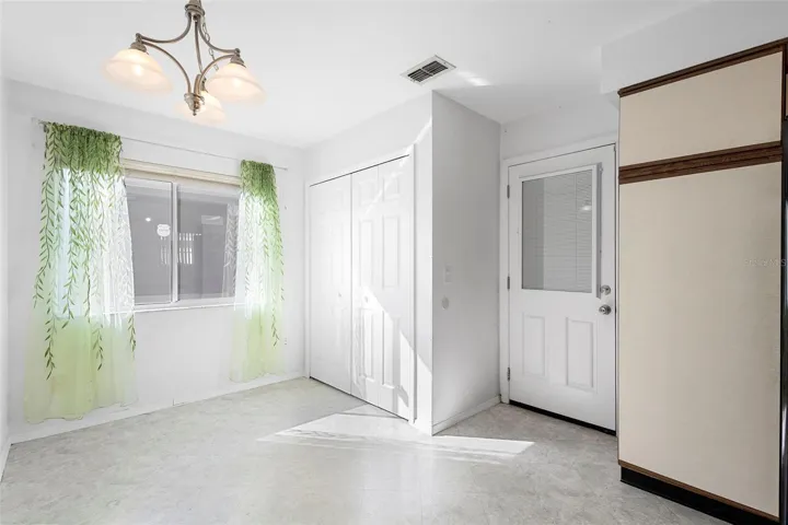 Dinette with door to the Garage