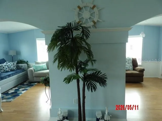 Arched Walls entering the Living or family room