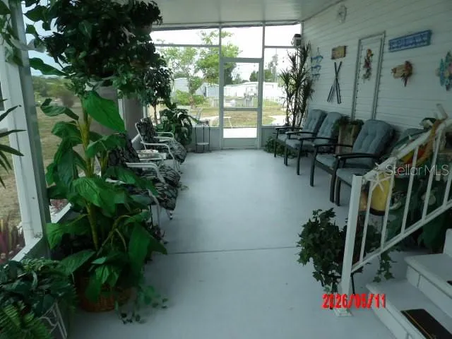 Covered Lanai with view that is 11' X 26'