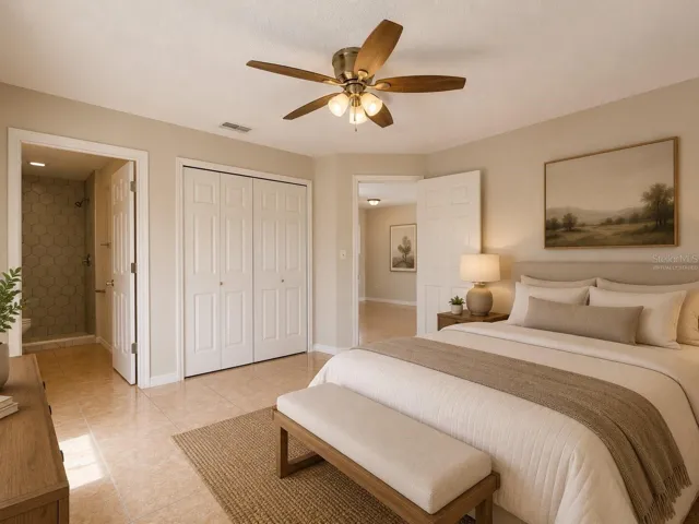 Virtually Staged Primary Bedroom