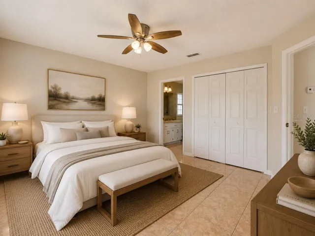 Virtually Staged Primary Bedroom