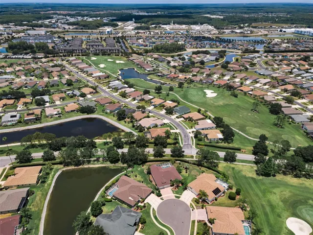 Aerial view of community