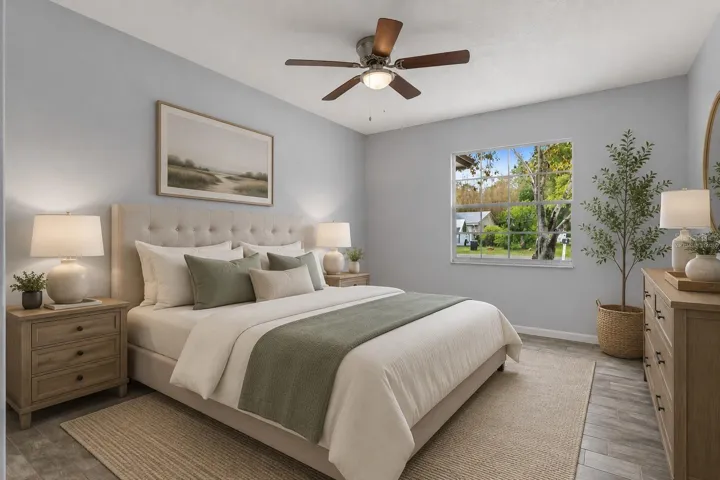 Virtually Staged Primary Bedroom