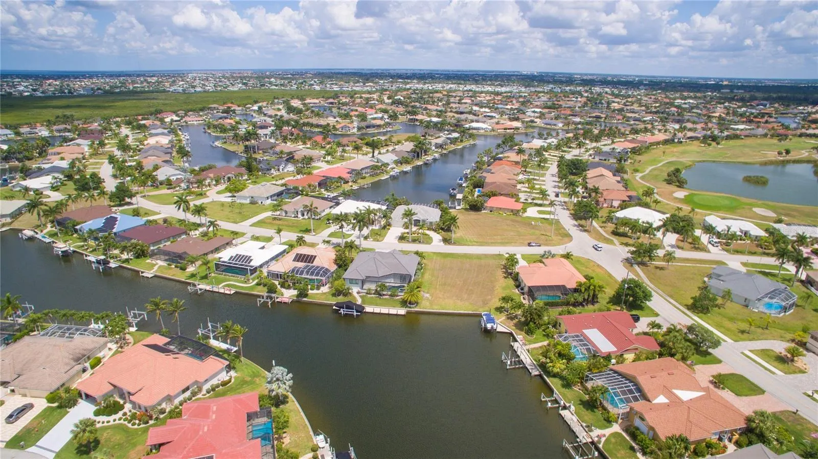 Rear view and looking northward towards Peace River and Charlotte Harbor