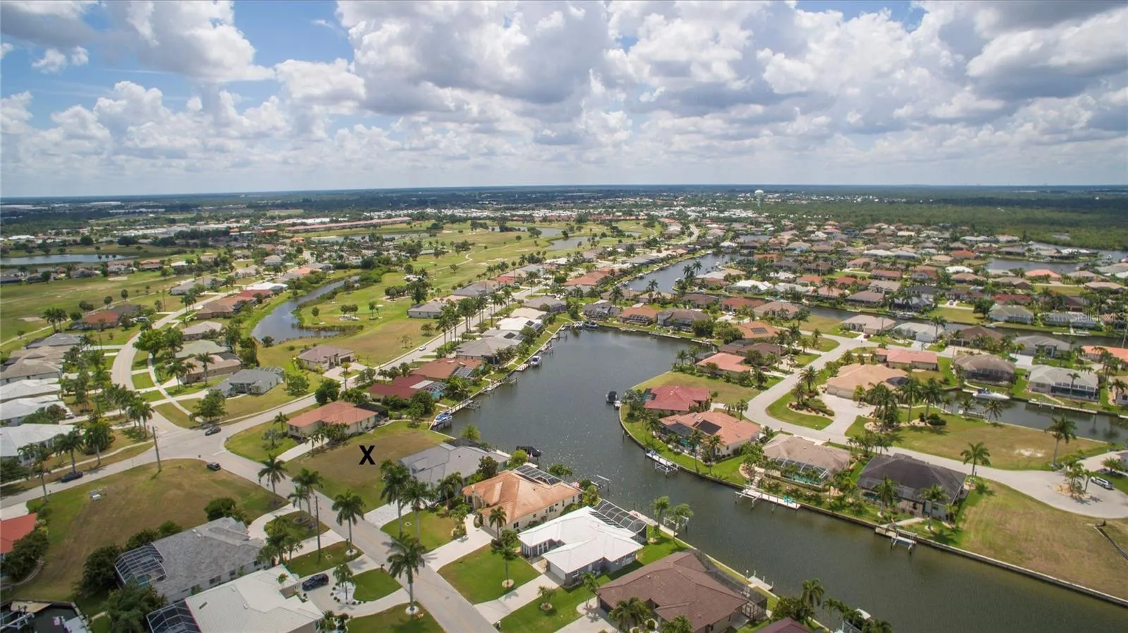 What a view looking southward towards the Gulf.  To the east is Twin Isles Golf & Country Club.