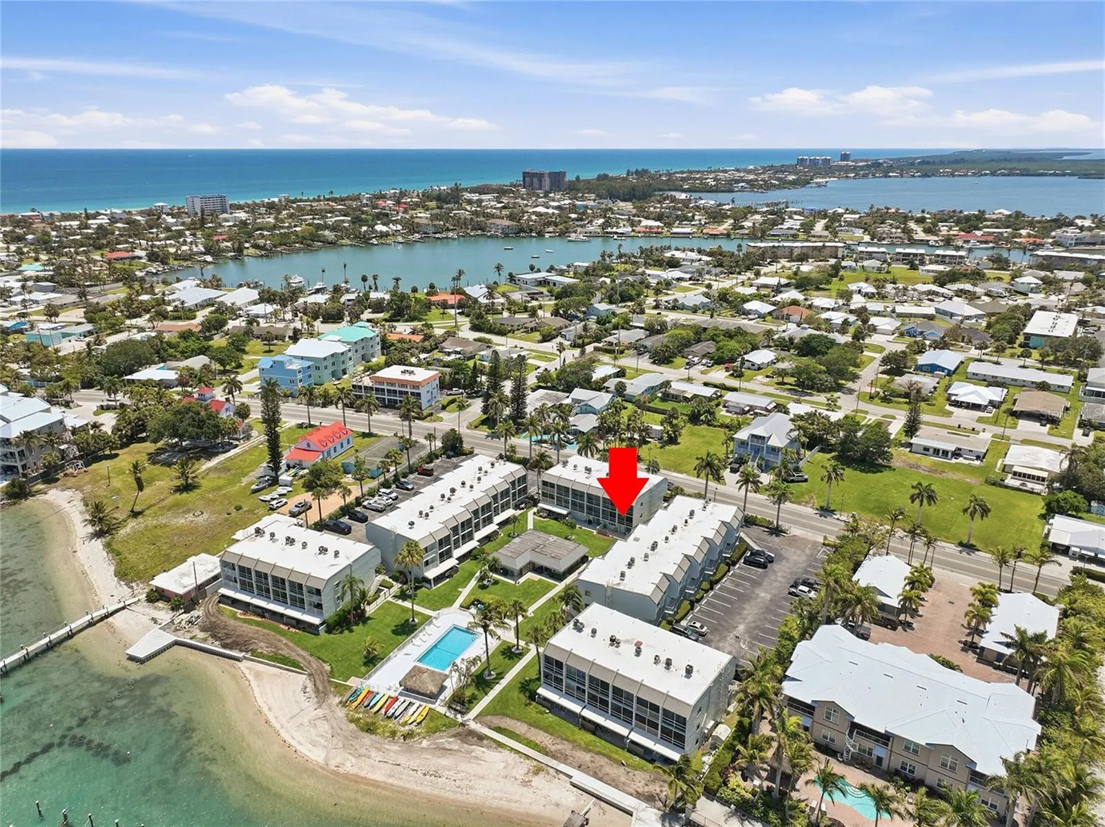 Beautiful view of the nearly 300 feet beach front here!