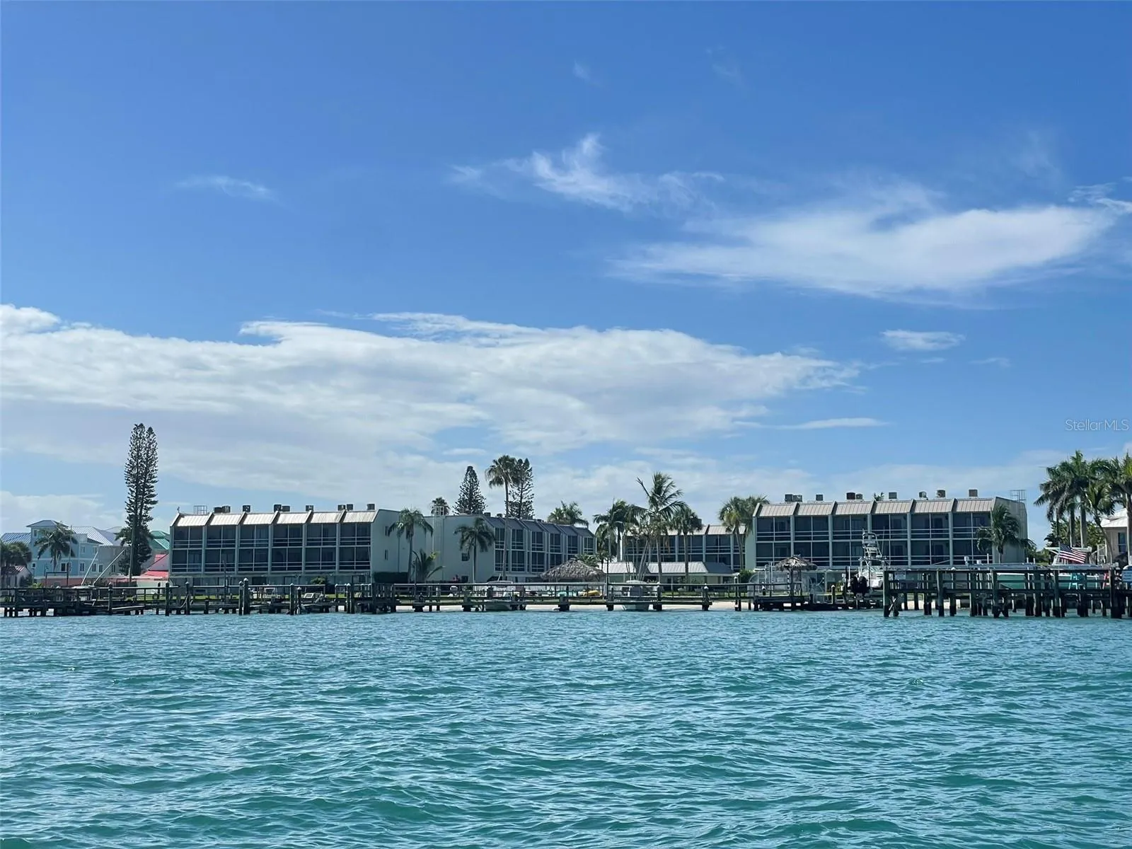 View of La Entrada Del Mar from a boat