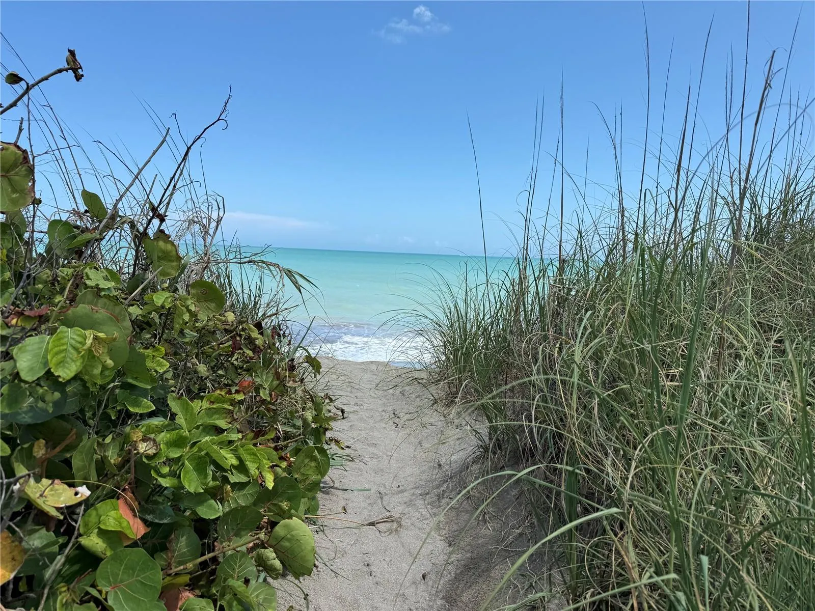 a typical beach entrance on Hutchinson Island's 23 miles of beaches