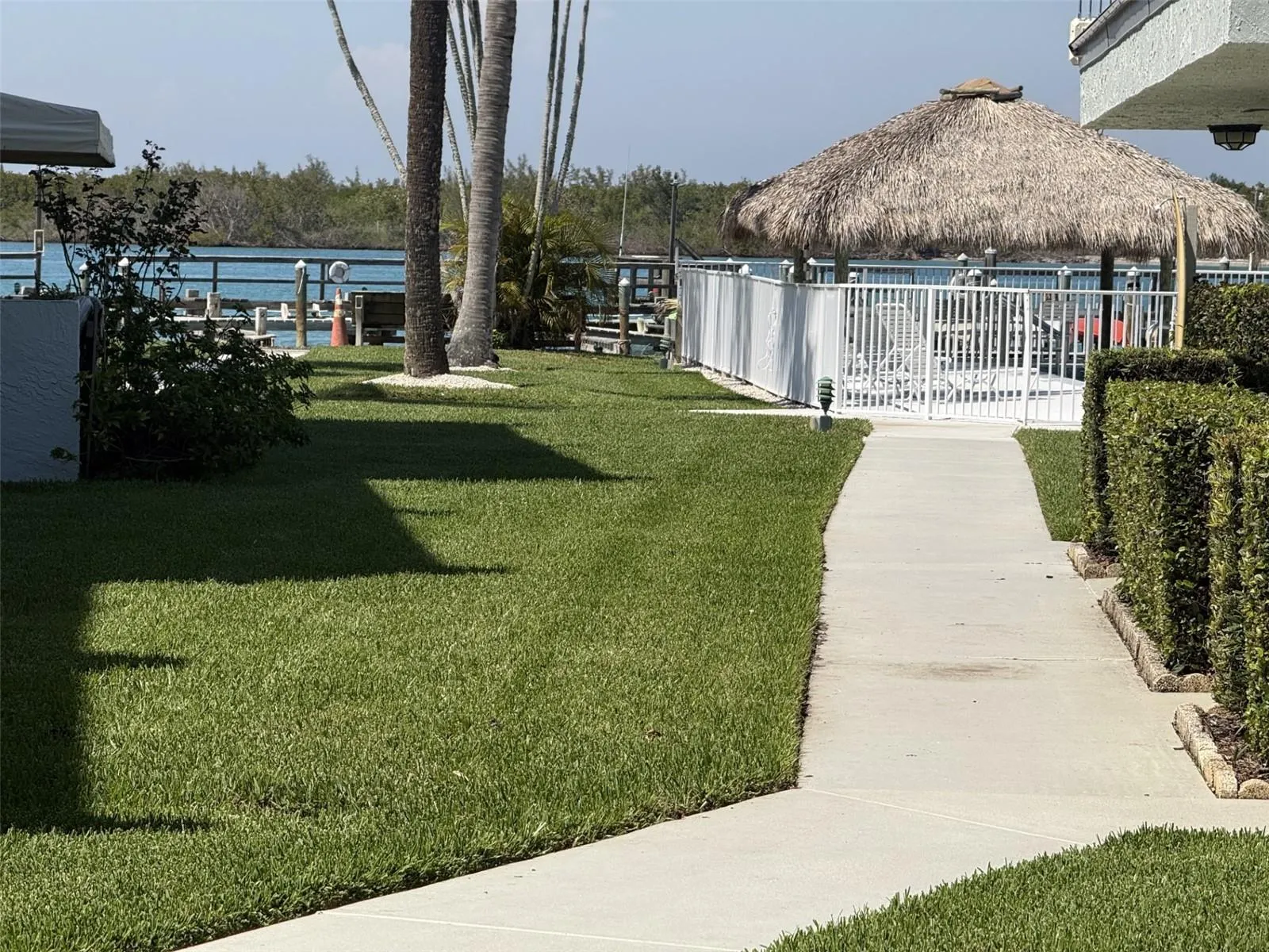 Patio to the pool to the inlet
