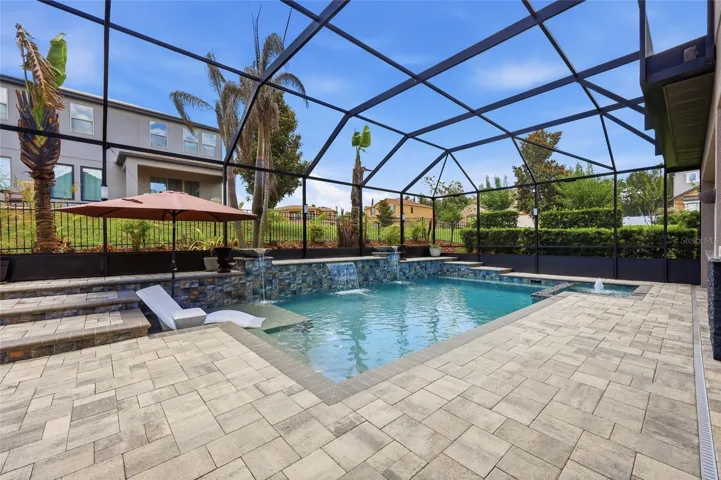 Salt Water Pool with Spa