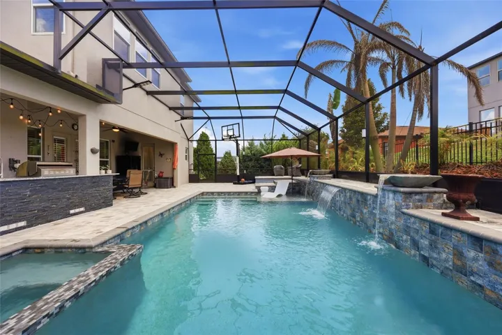 Salt Water Pool with Spa