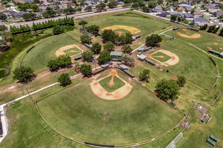 Multiple baseball and softball fields