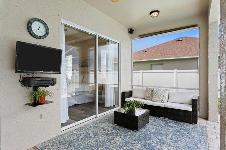 Covered lanai with direct access from primary suite